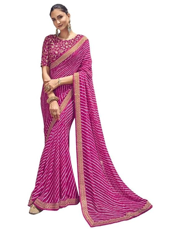 Bandhani Saree With Blouse Piece