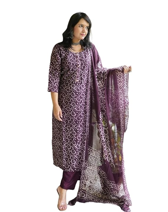 A-Line Kurta and Pant Set with Dupatta