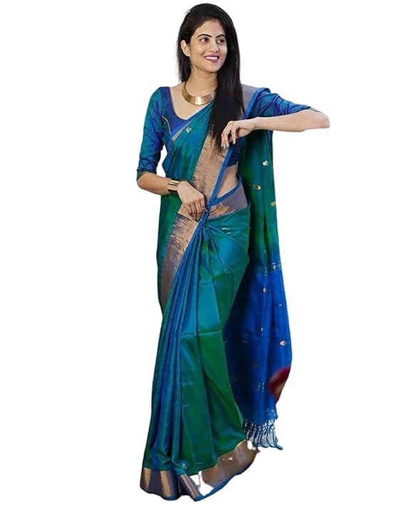 Kanjivaram Soft Silk Saree With Blouse Piece