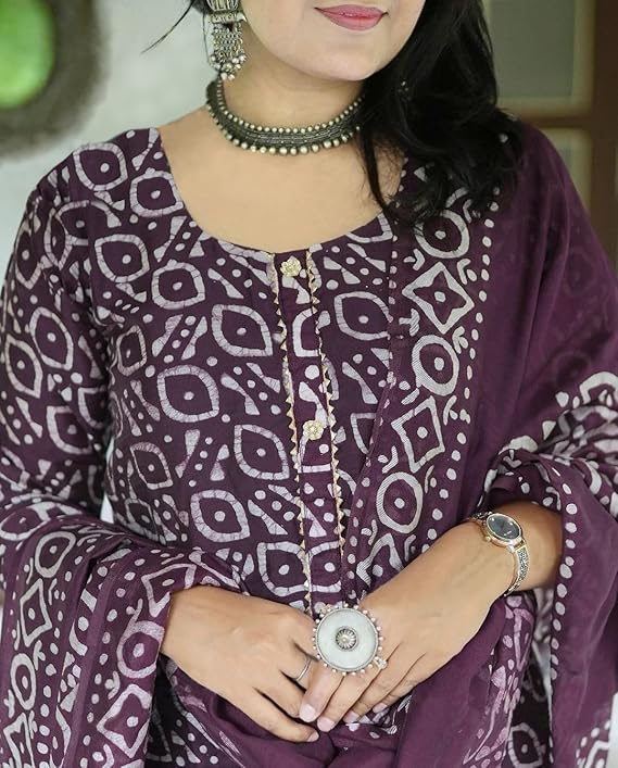 A-Line Kurta and Pant Set with Dupatta