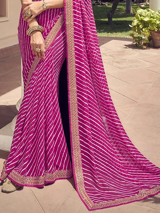 Bandhani Saree With Blouse Piece